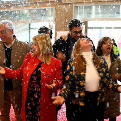 Nieve en la inauguración de Juvelandia